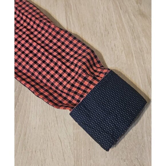 Bugatchi Classic Fit Long Sleeve Button Up Shirt Mens XXL Blue Plaid Cotton - Picture 3 of 6